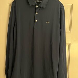 Vineyard Vines - Women’s long sleeve Dark Blue Polo Shirt